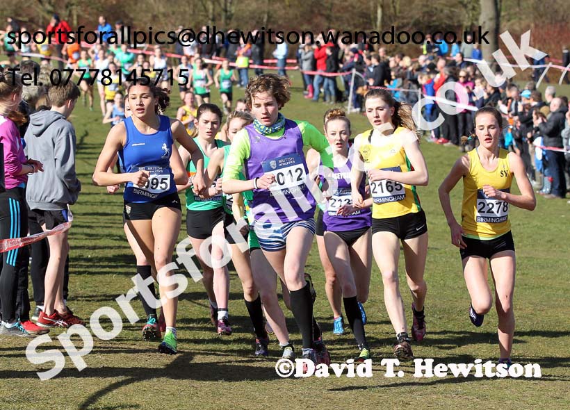 Womens under-17s Inter Counties Cross Country,  Cofton Park, Birmingham. Photo: David T. Hewitson/Sports for All Pics